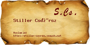 Stiller Csörsz névjegykártya